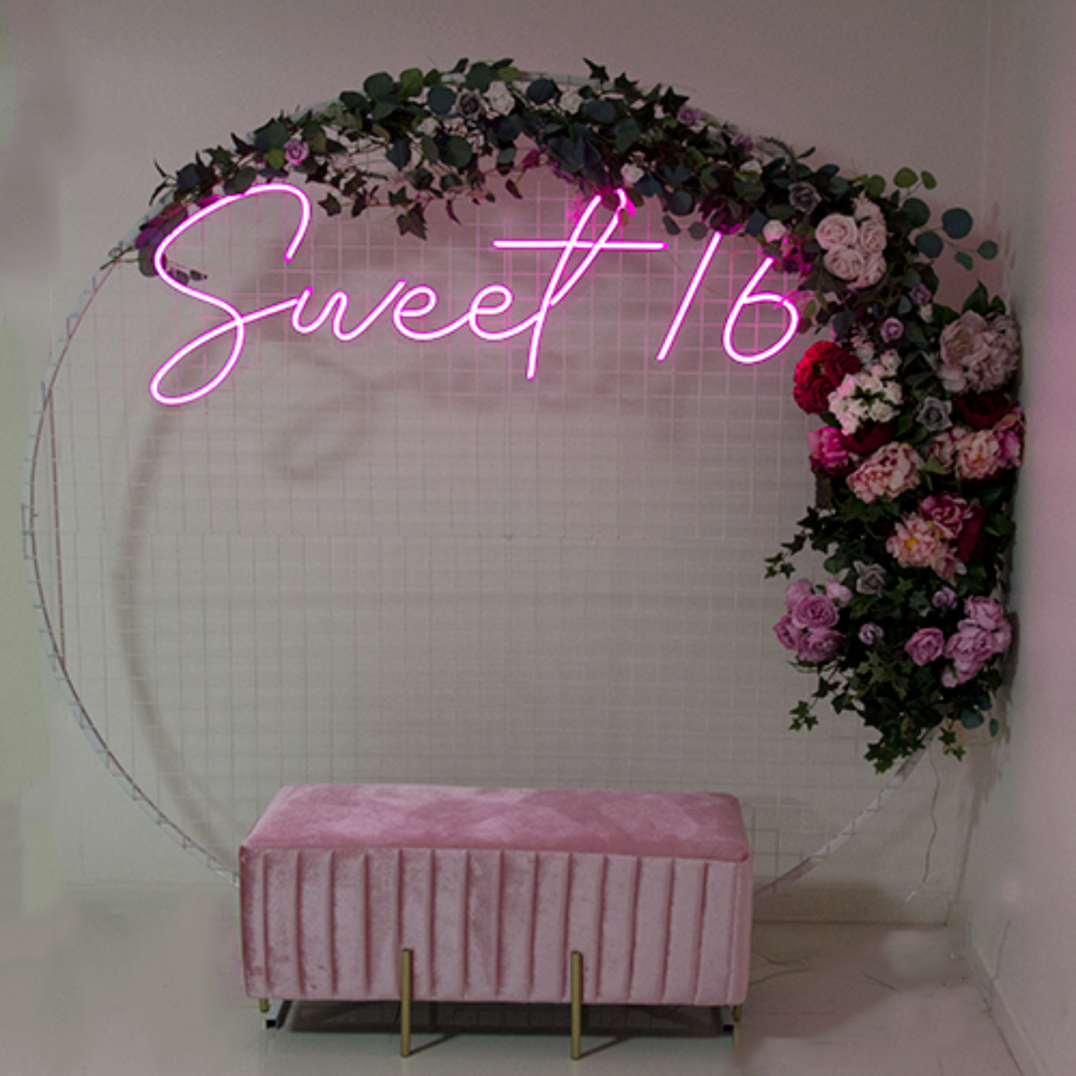 Sweet Sixteen Sign and Backdrop