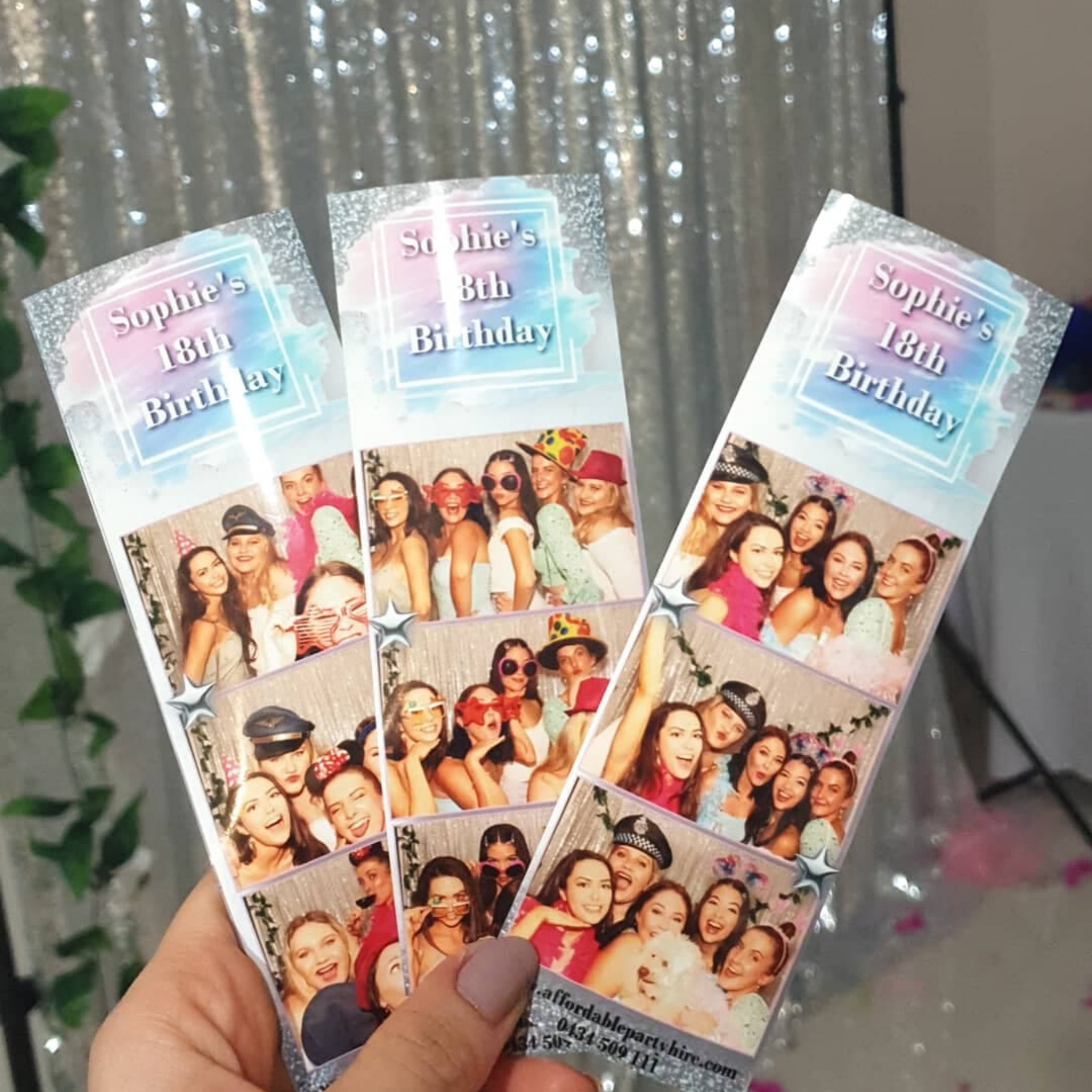 Silver photo strips